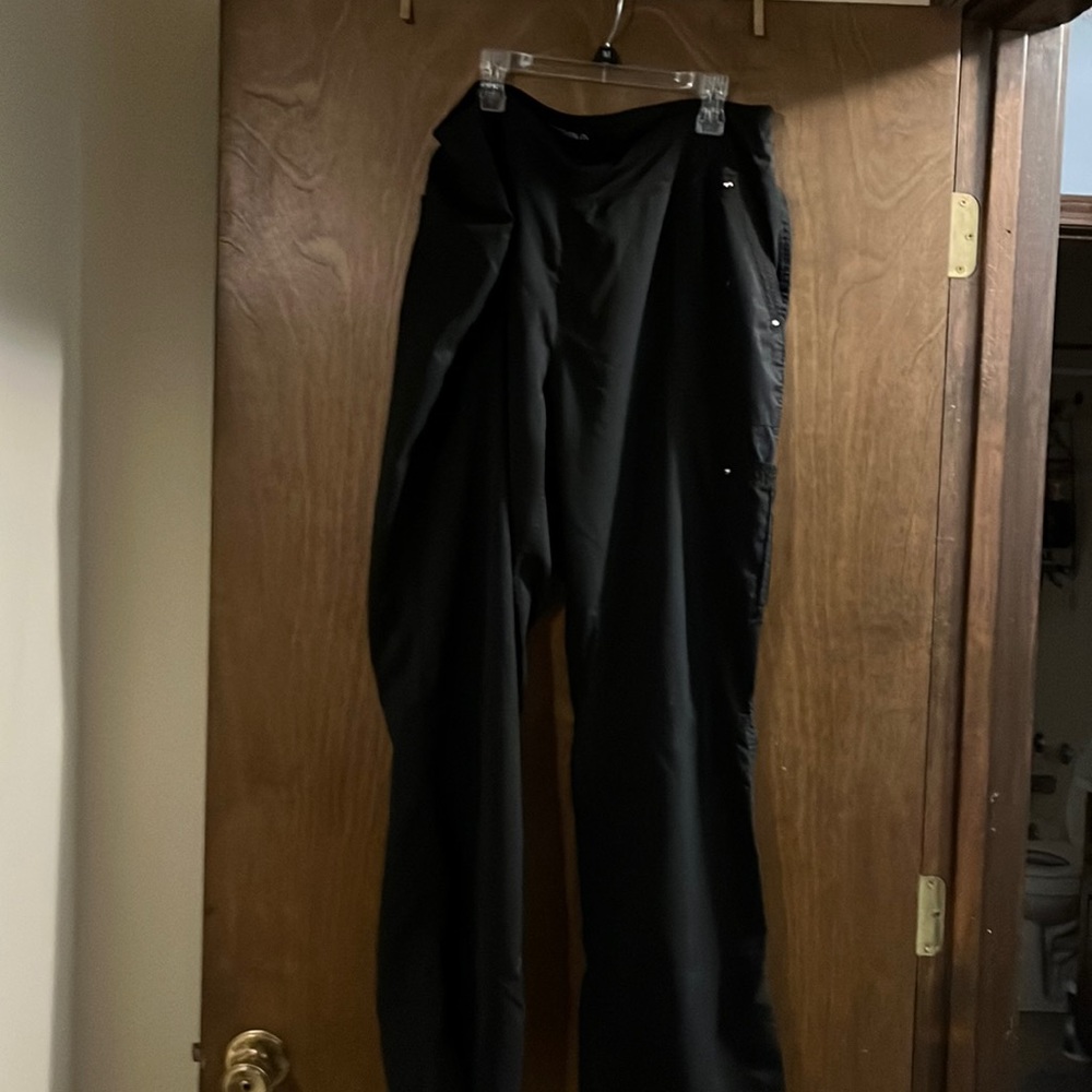 Purple label black yoga style scrub pants